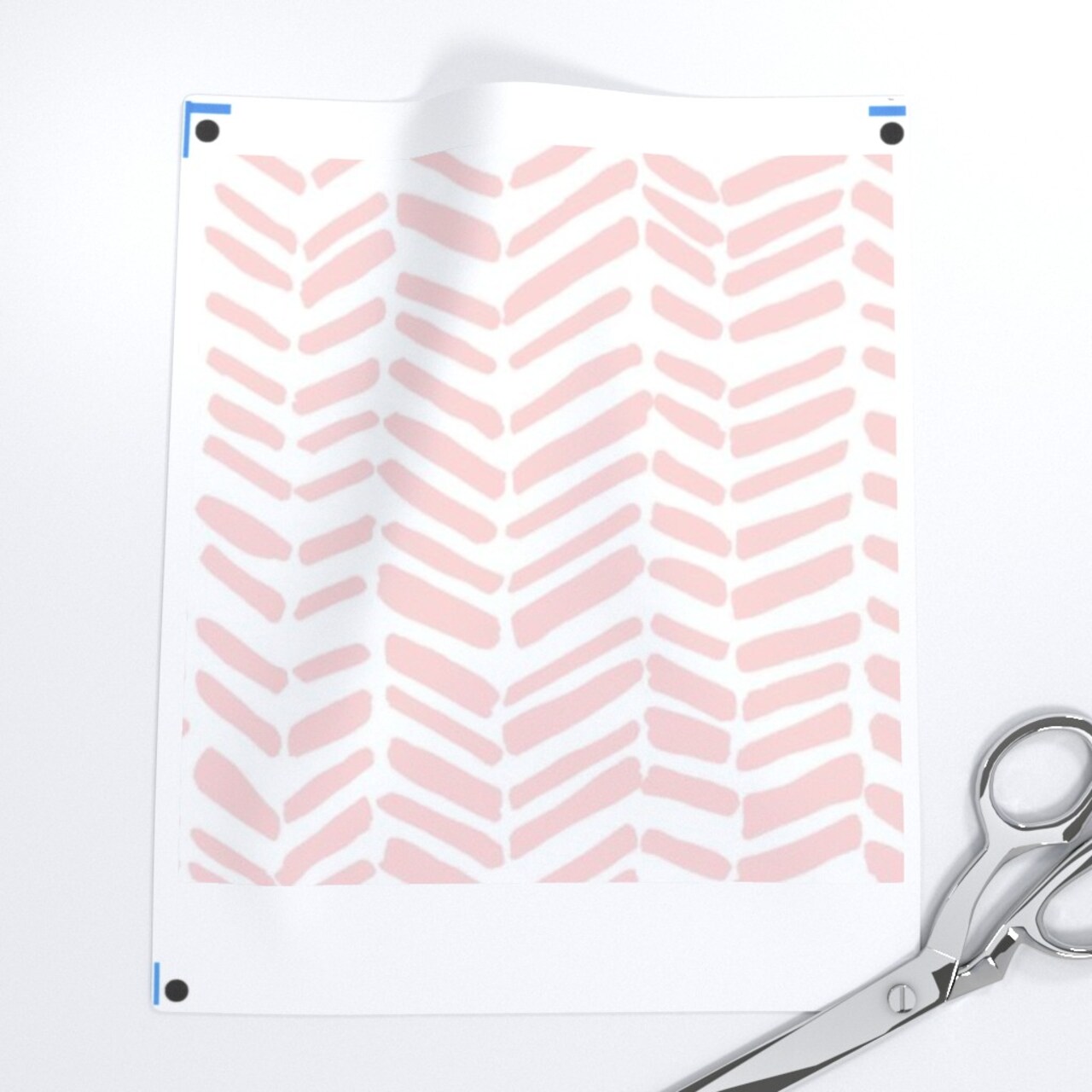 White Pink Herringbone Chevron Girl Nursery Custom Removable Wallpaper by Spoonflower Peel & Stick Wallpaper 2FT Wide